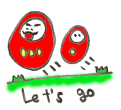 Japanese doll Dharma sticker #5321604