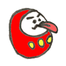 Japanese doll Dharma sticker #5321609