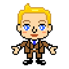 Pixel Art "Emotions of Blonde man"