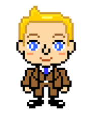 Pixel Art "Emotions of Blonde man" sticker #5321892