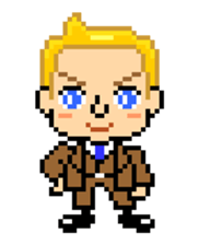 Pixel Art "Emotions of Blonde man" sticker #5321893