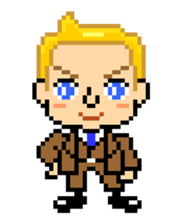 Pixel Art "Emotions of Blonde man" sticker #5321893