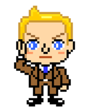 Pixel Art "Emotions of Blonde man" sticker #5321894