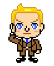 Pixel Art "Emotions of Blonde man" sticker #5321894