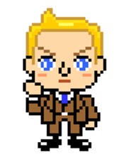 Pixel Art "Emotions of Blonde man" sticker #5321895