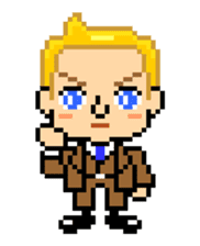 Pixel Art "Emotions of Blonde man" sticker #5321895