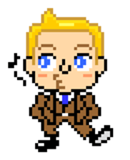 Pixel Art "Emotions of Blonde man" sticker #5321896