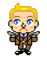 Pixel Art "Emotions of Blonde man" sticker #5321897