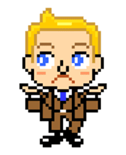 Pixel Art "Emotions of Blonde man" sticker #5321897
