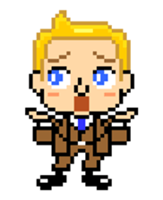 Pixel Art "Emotions of Blonde man" sticker #5321898