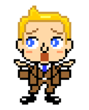 Pixel Art "Emotions of Blonde man" sticker #5321898