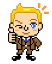 Pixel Art "Emotions of Blonde man" sticker #5321900