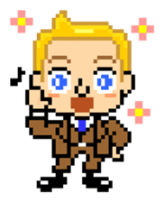 Pixel Art "Emotions of Blonde man" sticker #5321901