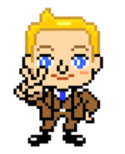 Pixel Art "Emotions of Blonde man" sticker #5321902