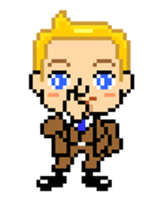 Pixel Art "Emotions of Blonde man" sticker #5321903