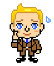 Pixel Art "Emotions of Blonde man" sticker #5321904