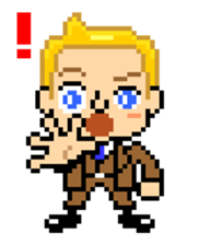 Pixel Art "Emotions of Blonde man" sticker #5321905