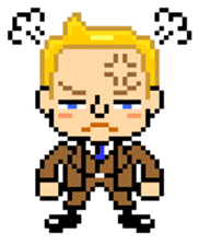 Pixel Art "Emotions of Blonde man" sticker #5321906