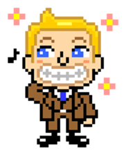 Pixel Art "Emotions of Blonde man" sticker #5321907