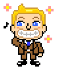 Pixel Art "Emotions of Blonde man" sticker #5321907