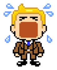 Pixel Art "Emotions of Blonde man" sticker #5321908