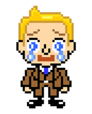 Pixel Art "Emotions of Blonde man" sticker #5321909