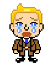 Pixel Art "Emotions of Blonde man" sticker #5321910