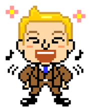 Pixel Art "Emotions of Blonde man" sticker #5321912