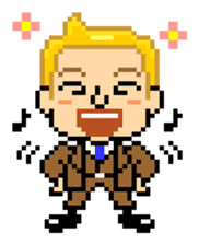Pixel Art "Emotions of Blonde man" sticker #5321912