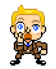 Pixel Art "Emotions of Blonde man" sticker #5321913