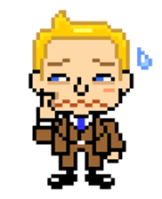Pixel Art "Emotions of Blonde man" sticker #5321914