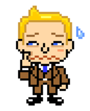 Pixel Art "Emotions of Blonde man" sticker #5321914