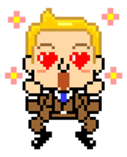 Pixel Art "Emotions of Blonde man" sticker #5321915