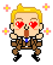 Pixel Art "Emotions of Blonde man" sticker #5321915