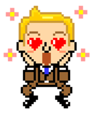 Pixel Art "Emotions of Blonde man" sticker #5321916