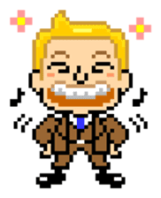 Pixel Art "Emotions of Blonde man" sticker #5321918