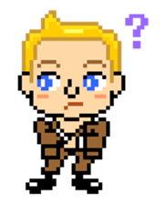 Pixel Art "Emotions of Blonde man" sticker #5321919