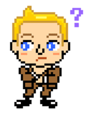 Pixel Art "Emotions of Blonde man" sticker #5321919