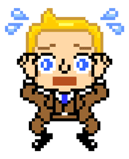 Pixel Art "Emotions of Blonde man" sticker #5321920