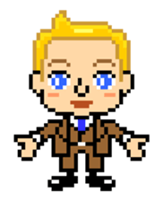 Pixel Art "Emotions of Blonde man" sticker #5321922
