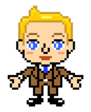 Pixel Art "Emotions of Blonde man" sticker #5321922