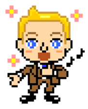 Pixel Art "Emotions of Blonde man" sticker #5321923
