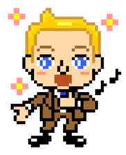 Pixel Art "Emotions of Blonde man" sticker #5321923