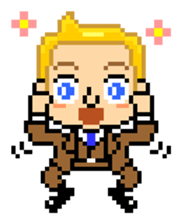 Pixel Art "Emotions of Blonde man" sticker #5321924
