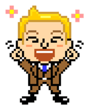 Pixel Art "Emotions of Blonde man" sticker #5321925