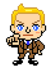 Pixel Art "Emotions of Blonde man" sticker #5321926