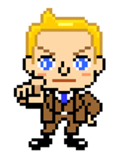 Pixel Art "Emotions of Blonde man" sticker #5321926