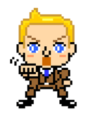 Pixel Art "Emotions of Blonde man" sticker #5321927