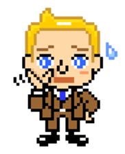 Pixel Art "Emotions of Blonde man" sticker #5321928