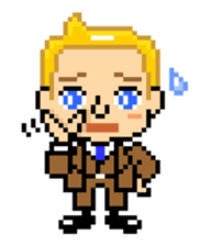 Pixel Art "Emotions of Blonde man" sticker #5321928